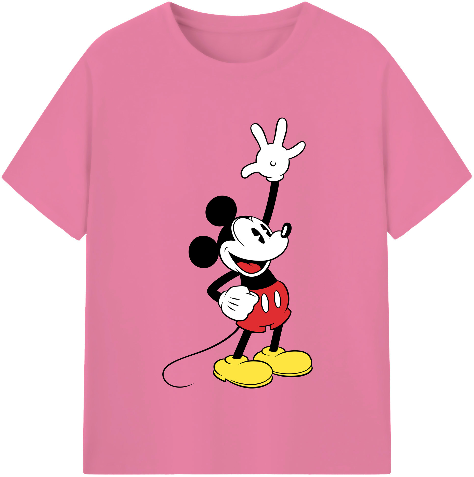 （画像用） ミッキーマウス Mickey Mouse 綿100％半袖Tシャツ（フロントプリント）